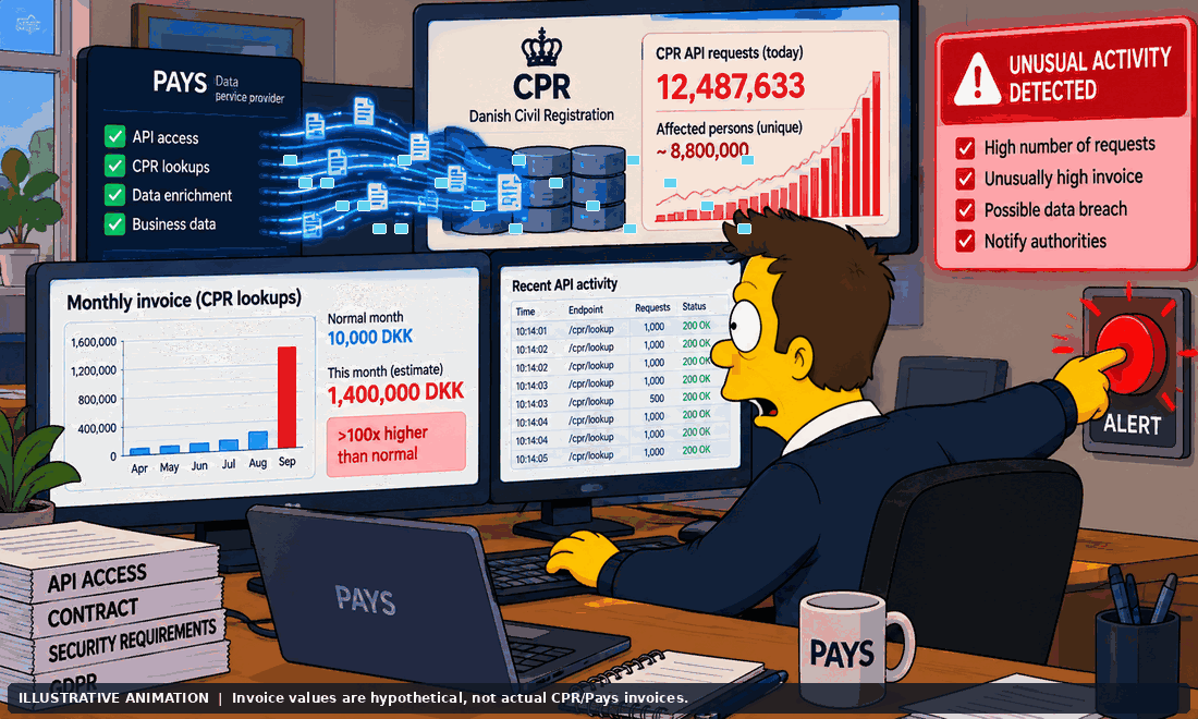 Animated illustrative billing anomaly and alert